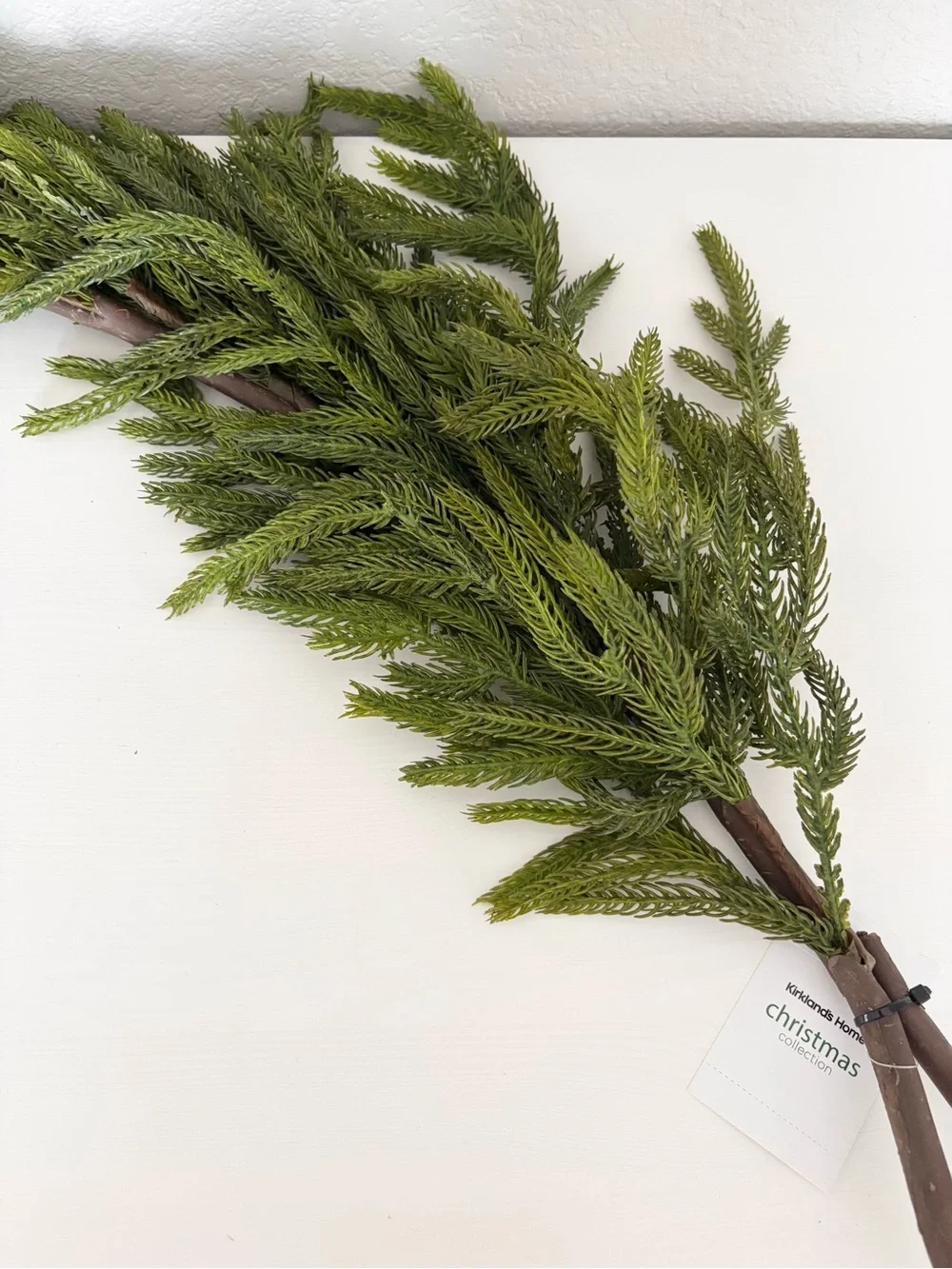 KIRKLANDS Norfolk Pine Natural Touch Garland 5ft NWT